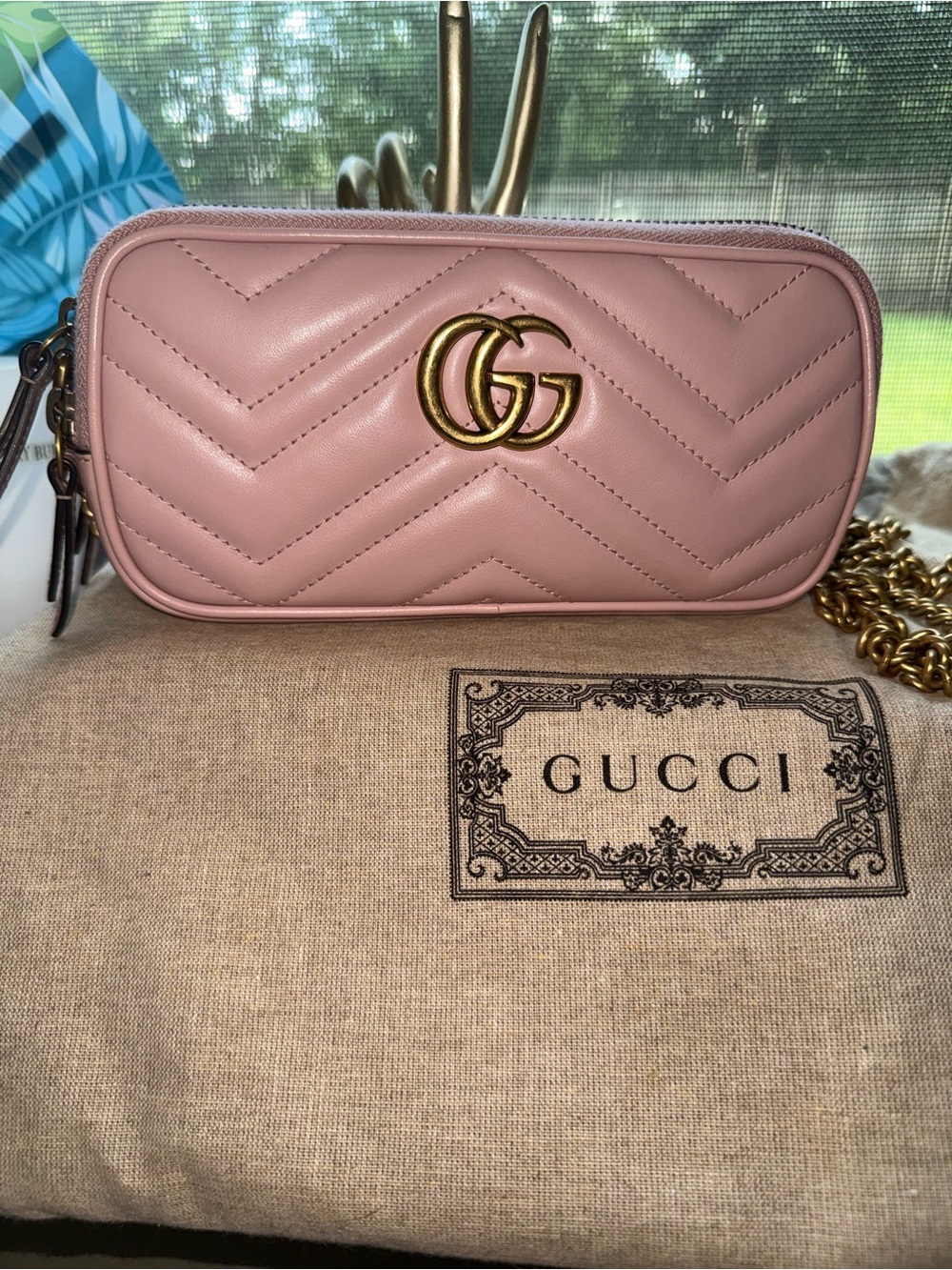 💯 🩷 Gucci GG Triple Zip Mini Marmont - Picture 4 of 14